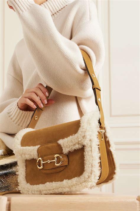 gucci shearling purse|Gucci Handbags .